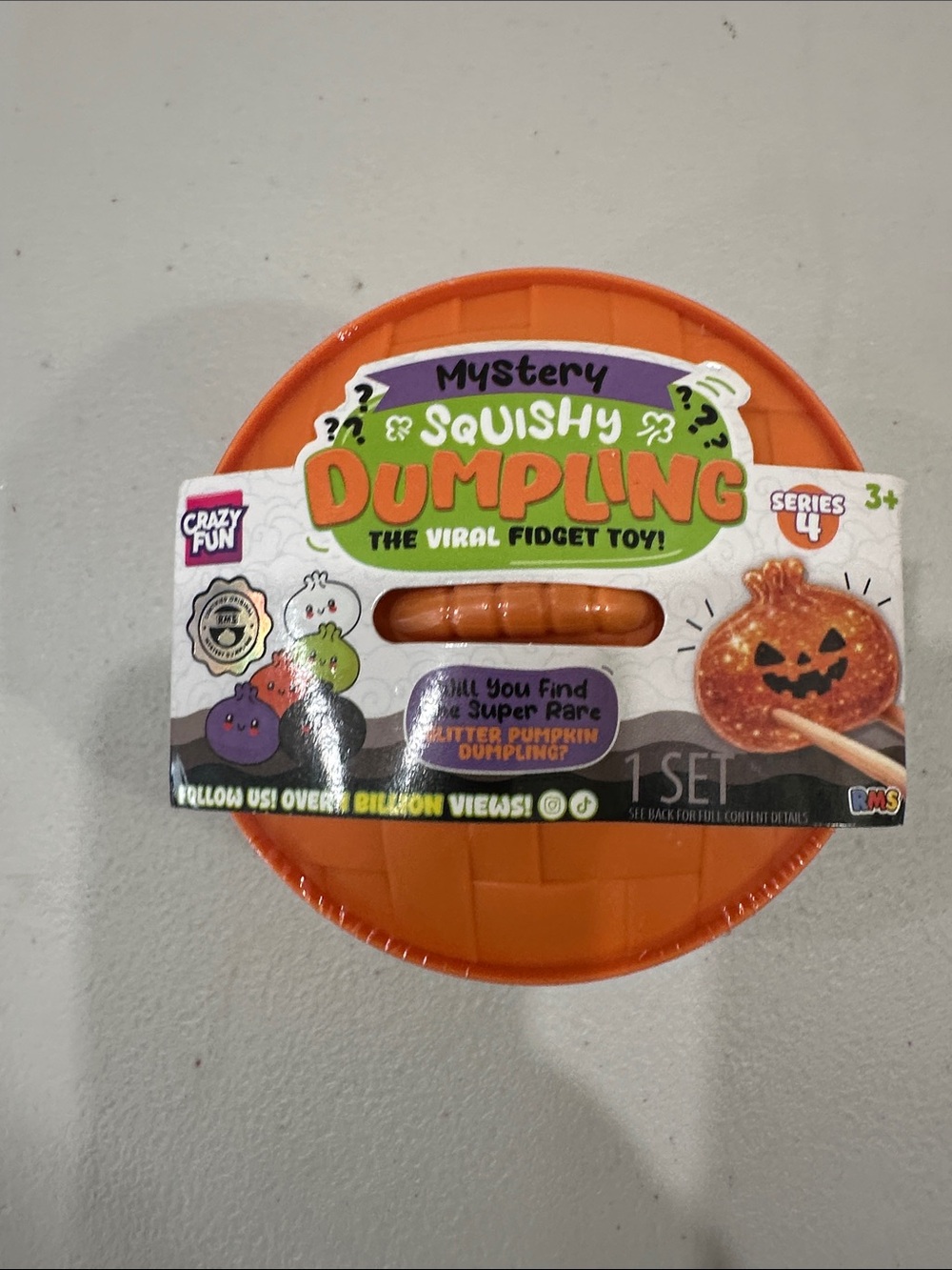 Mystery Squishy Dumpling Viral Fidget Toy - Orange (Series 4)